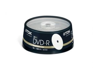 DVD-R TDK 4.7GB X16 PRINTABLE PHOTO INK(25 CAKE)