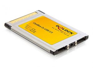 KARTA PCMCIA->USB 2.0 2-PORT (SLIM) DELOCK