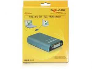 ADAPTER USB 2.0 ->DVI/VGA/HDMI DELOCK