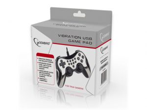 GAMEPAD GEMBIRD JPD-FFB-A USB WBUDOWANA KARTA MUZYCZNA VIBRATION PC (USZKODZONE OPAKOWANIE)