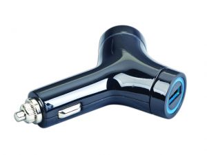 ŁADOWARKA ADAPTER NAPIĘCIA ZAPALNICZKA 12V-> 2XUSB 5V/2A MINI ROZMIAR GEMBIRD