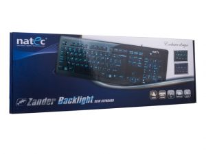 KLAWIATURA NATEC ZANDER BACKLIGHT BLACK USB ROSYJSKI LAYOUT