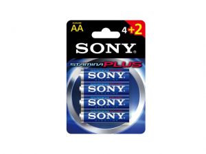 BATERIA ALKAICZNA SONY STAMINA PLUS LR6 AA (4 + 2SZT BLISTER)