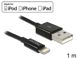 KABEL DO APPLE USB DO TRANSMISJI DANYCH I ŁADOWANIA LIGHTNING 8 PIN (IPAD AIR ,IPHONE 5/6 ,IPOD)1M B