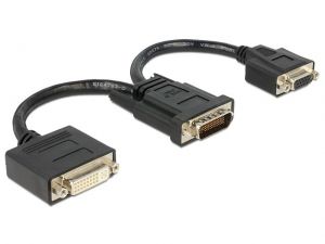 ADAPTER DMS-59(M)->2DVI(24+5)(F)+VGA(F) 20CM DELOCK