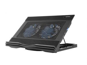 PODSTAWKA CHŁODZĄCA DO LAPTOPA 12.1-15.6” NATEC HERON BLACK Z CICHYM WENTYLATOREM + REGULACJA OBROTÓ