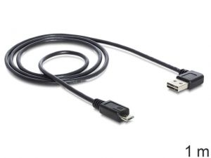 KABEL USB AM 2.0 EASY-USB KĄTOWY 90\ -> USB 2.0 MICRO-BM 1 M